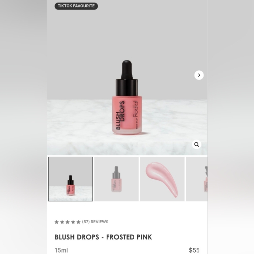 ๐2โข$20/3โข$28๐ RODIAL Blush Drops In Frosted Pink - Picture 4 of 7